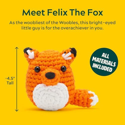 The Woobles Beginner Crochet Kit with Scissor - Felix the Fox - Image 3