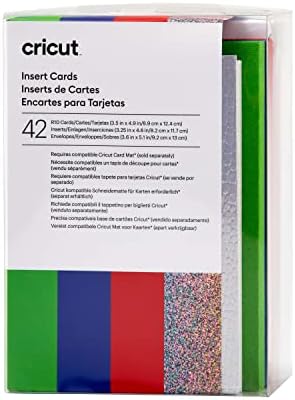 Cricut Insert Cards R10, Create Depth-Filled Birthday Cards, Thank You Cards, Custom Greeting Cards at Home, Compatible with Cricut Joy/Maker/Explore Machines, Rainbow Scales Sampler (42 ct) by Unknown