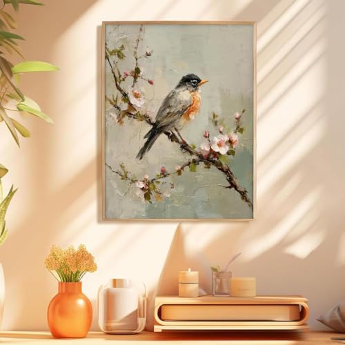 Vintage Birds Flowers Paint by Numbers Kit for Adults Canvas, Frameworkless - Image 6