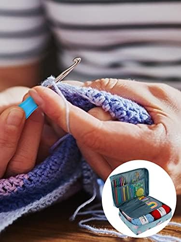 Abizarch 59 Pcs Crochet Hooks Kit for Beginners Adults, Knitting Starter Kit for Adults Ergonomic Soft Grip Handle Crochet Tools, DIY Weave Yarn Kits with Carry Bag, Travel Knitting Crochet Supplies - Image 6