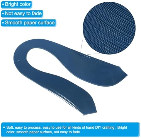 PATIKIL 600pcs Quilling Strips Paper 1/8"(3mm) 39cm Origami Paper Quilling Strip for Art DIY Craft Christmas, Dark Blue - Image 3