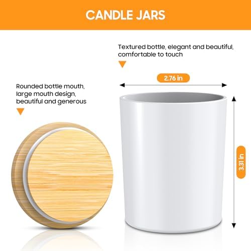 Ohcans Candle Making Kit Supplies, Soy Wax DIY Candle Making for Adults, with 900ml Candle Make Pouring Pot,Candle Jar Candle Wicks, Wicks Sticker, Wicks Holder, Thermometers - Image 6