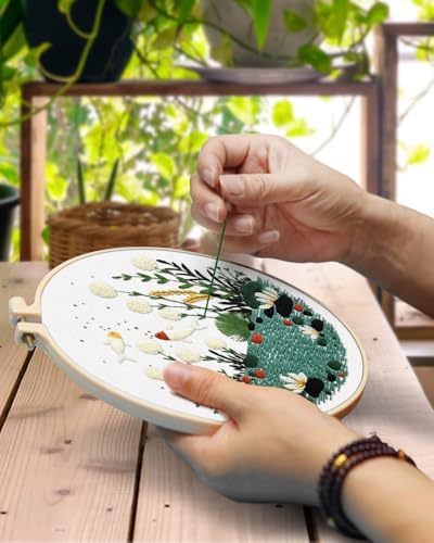 TINDTOP 5 Pack Embroidery Kit for Adult, Embroidery DIY Starter Kit - Image 4