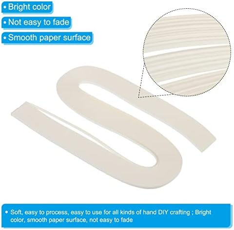 PATIKIL Quilling Strips Paper 120pcs 1/8"(3mm) 54cm Origami Paper Quilling Strip for Art DIY Craft Christmas Beige - Image 3