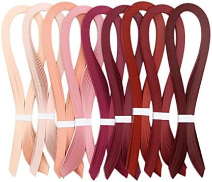 ODETOJOY Pestal Pink Tone Quilling Paper Strips 3mm Quilling Strips for Crafts Single Color Origami Paper Strips 0.12inch Paper Filigree Strips (Rose Fuchsia No.18) - Image 2