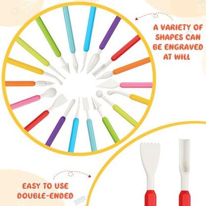 36PCS Clay Sculpting Tools, Double Head Air Dry Clay Carving Tools Kits for Kids and Adults, Sculpting Tools for Clay Sculpey, Modeling Clay Ideal, Air Dry Clay and Shaping - Image 3