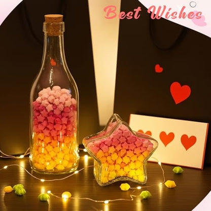 Kigeli 1000 Sheets Paper Strips Foil Star Glitter Origami Stars Shiny Origami Paper for DIY Crafts Weaving Projects (Pink,Solid Style) - Image 6
