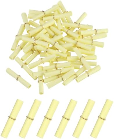 MECCANIXITY 120Pcs Message Paper Scrolls 3x6cm Lucky Wishing Light Yellow by MECCANIXITY