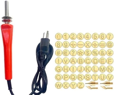 Wood Burning Letters DIY Wood Burning/Carving Set, DIY Wood/Leather Burning Set-26 Letters Copper Mold, As Shown Metal DIY Supplies US Plug for Leather Wooden Burner Craft DIY by Unknown