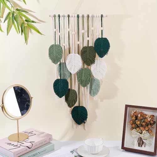 ACRNIGHEET Boho Macrame Leaf Kit for Adults Beginners Large DIY Macrame Kit Leaf Tassels Wall Hanging Elegant Wall Decor Bohemian Macrame Projects Handmade Enthusiast Gift - Image 5