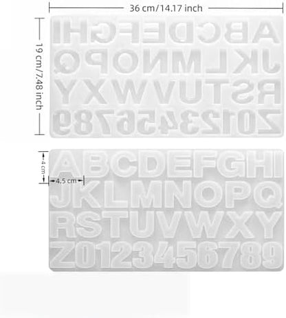 Silicone Letter Molds for Resin Casting - Alphabet Number Jewelry Making, Premium Flexible Reusable DIY Craft Molds for Beginners Teenager Adults, Epoxy Mold for Keychains Charms DIY Gifts (A-Z, 0-9) - Image 4