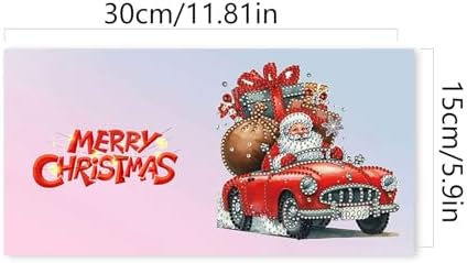 Diamond Art Christmas Cards Kit, 6PCS DIY Diamond Painting Christmas Cards with Envelopes, 5D Diamond Dot Greeting Cards for Adults, Xmas Card for Holiday Crafting Gifts (Christmas Santa Claus) - Image 4