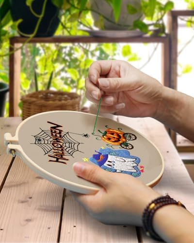 TINDTOP Halloween Embroidery Kit for Adult, Embroidery DIY Starter Kit - Image 4