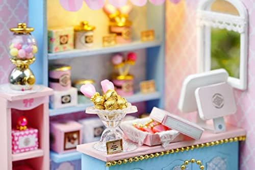 CUTEROOM DIY Doll Room Miniature Furniture Wooden House Kit-Candy Shop - Image 6