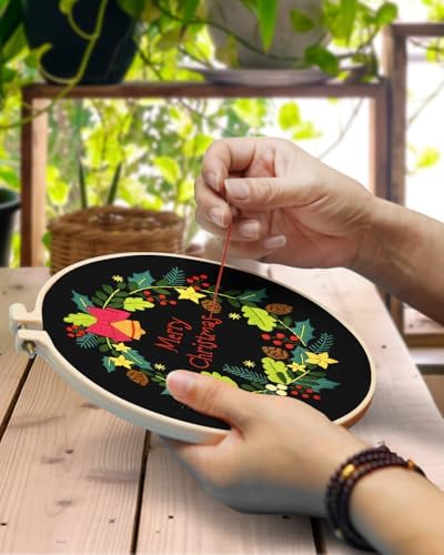 TINDTOP Christmas Embroidery Kit for Adult, Embroidery DIY Starter Kit - Image 4