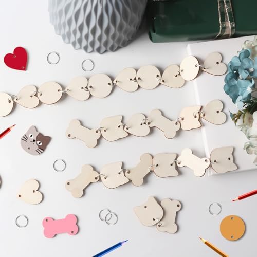 Family Birthday Plaque Tags Wooden Birthday Calendar Board Tags with Rings - Image 5