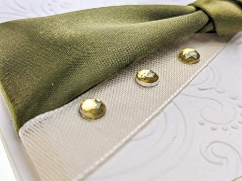 Ribbon Storage DIY Greeting Card Kit-Ribbon Cards-Handmade DIY Card Kits-Craft Kits for Kids and Adults-Card Making Kit, Thank You and Birthday Cards-Card Maker Kit for 10 Project Card (Hamon Gold) - Image 4
