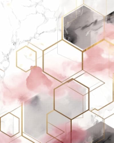 CISDKK Cross Stitch Design,Printed Cross Stitch Kits,Printable Blush Pink Grey Gold Posters Living Room Art Large Digital Download Geometric Modern Artwork,11CT,13.39 * 17.33 inch by Unknown