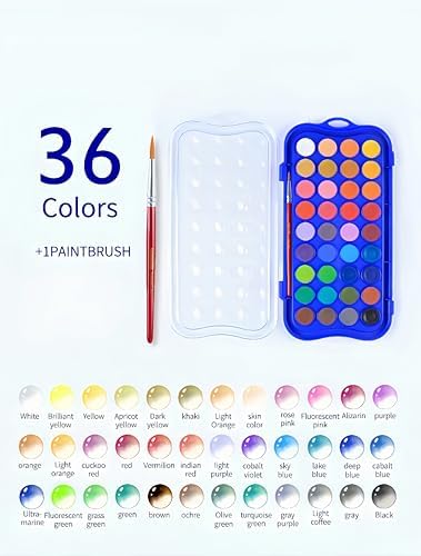 Watercolor Workbook，Water Paint Adult Set，Easy Coloring Book,Beautiful Paintings for Beginner (Flower - 36 Colors) - Image 2