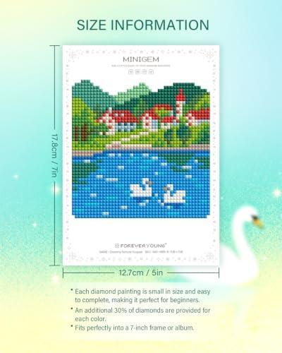 forever young Landscape Wonderland Small Diamond Art Kits, 5x7 Inch Canvas - Image 6