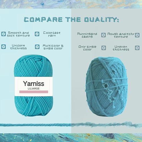 Yarniss Crochet Kit for Beginners,Crochet Set for Adults,Slate Blue - Image 5