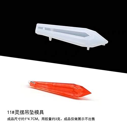 Pendulum UV Silicone Resin Molds DIY Craft Silicone Transparent Mold for Pendant Necklace Mold Jewelry Making Findings (18x80mm) - Image 6