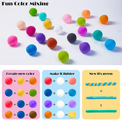 EDIFON Air Dry Clay, 24 Colors Foam Magic Modeling Clay for Kids DIY Crafts - Image 4