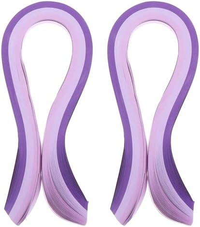 PATIKIL 390 x 7mm Rainbow Quilling Strips Paper,200 Pcs Origami Paper Quilling Strip for Art DIY Hand Craft Christmas, Gradient Purple by PATIKIL