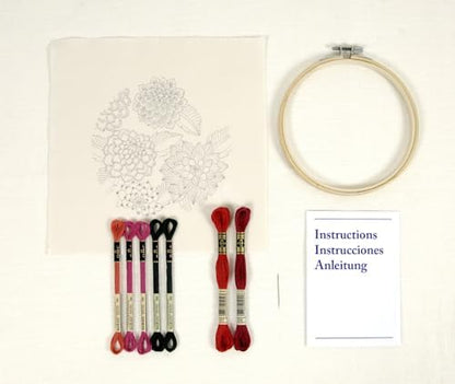 DMC Dahlias Embroidery Kit TB198 - Image 3