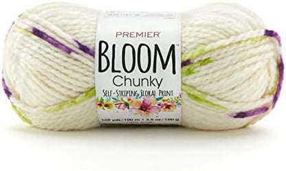 Premier Yarns Bloom Chunky, Hydrangea, Bulky Weight, 3.5 oz, 109 Yards - Image 2
