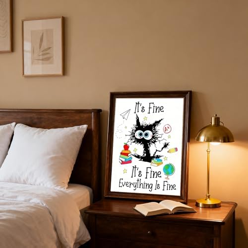 Cat Stamped Cross Stitch Kits for Beginners,Inspirational Quotes 12x16in - Image 4