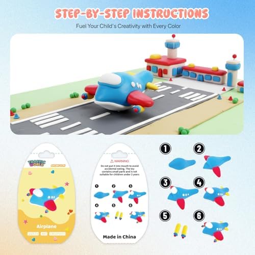 Air Dry Clay Kits for Kids - hittaty Traffic Model Magic Clay, 12 Boxes Molding Clay for Kids with Sculpting Tools and Tutorials, Safe, Soft & Non-Sticky DIY Arts and Crafts Gift for Boys & Girls - Image 3