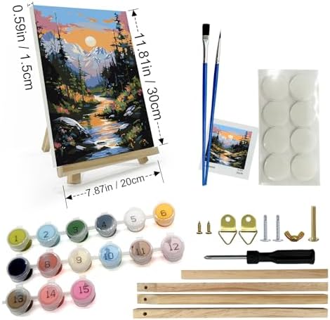 JOOZ Mountain Paint by Number for Adults with Frame, 8x12 Inch - Image 2