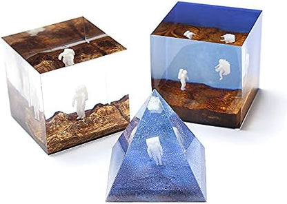Woohome 14 PCS Resin Casting Molds Fillers 3D Astronaut Paper Airplane Embellishment Resin Supplies Kit Resin Fillers Epoxy Mould Filling Material for Art Resin Crafts DIY - Image 4