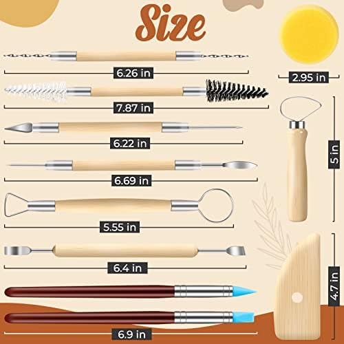 JETMORE 35 Pcs Clay Sculpting Tool Kit, Clay Cutters, Pottery Tools for DIY - Image 2