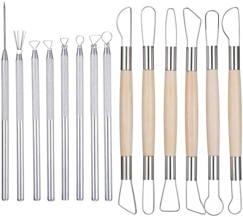 Pottery Ribbon Sculpting Tools Kit 14 PCS Clay Carving Tools by Unknown