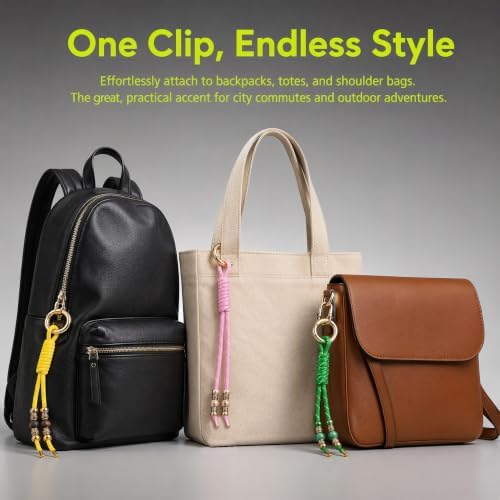 Paracord Rope Keychain, Paracord Keychain, Braided Cord Rope Bag Charm Key Chain Lanyard for Purse Backpack Handbag - Image 5