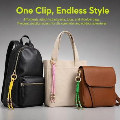 Paracord Rope Keychain, Paracord Keychain, Braided Cord Rope Bag Charm Key Chain Lanyard for Purse Backpack Handbag - Image 5