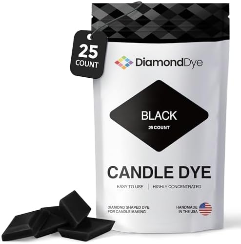 Black Candle Dye Chips, Soy & Paraffin Candle Making, 25 Pack by Reddig-globyDiamondDye