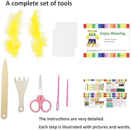 Weaving Loom for Kids/Child Includes 3 Yarn Craft Kits with Detailed Instructions for Easy Weaving Suitable for Children Aged 6+ - Image 2