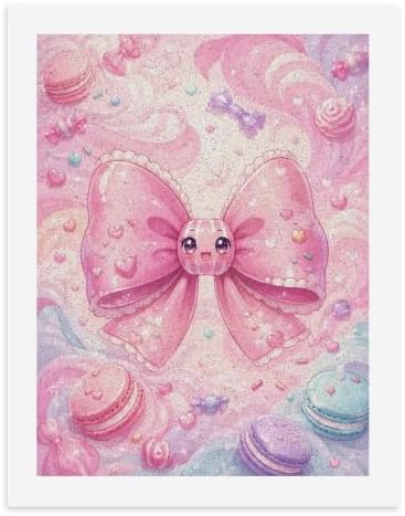 Lyngora Paint by Numbers Kit for Adults Beginner Art Decor Pink Candy Bow by Unknown