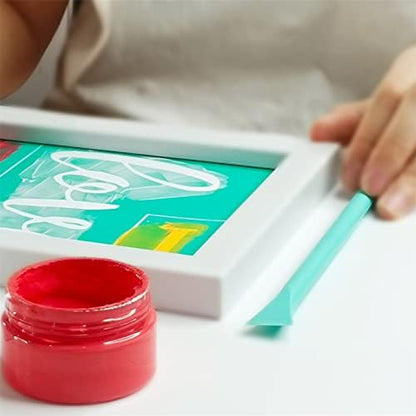 JAJADO Chalk Paste Fabric Screen Printing Ink, Chalk Paste Paint Stencils Paste Ink Self Adhesive Silk Screen Transfer Paint for Wood, T-Shirt, Cup, Chalkboard DIY Home Decor - Image 6