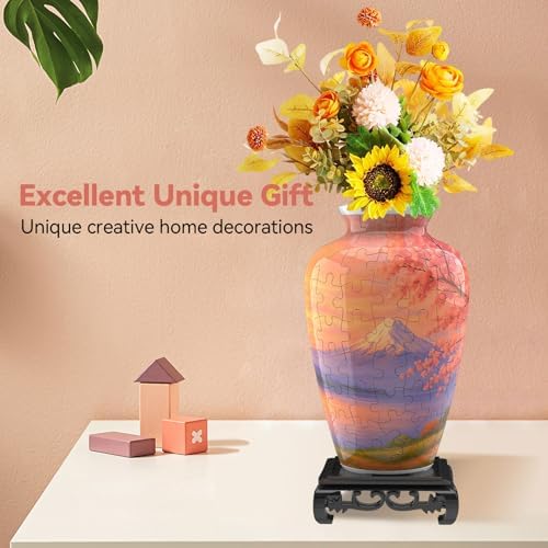 YunSheCSBS 3D Puzzle Vase for Adults with 120 Plastic Pieces, Adult Crafts - Image 6