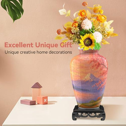 YunSheCSBS 3D Puzzle Vase for Adults with 120 Plastic Pieces, Adult Crafts - Image 6