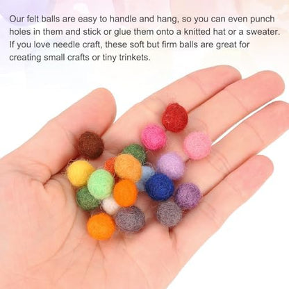 PATIKIL Wool Felt Balls Beads Wool Felting Pom 1cm 10mm Khaki for Home Decor DIY Crafts Handcrafts Project Pack of 20 - Image 4