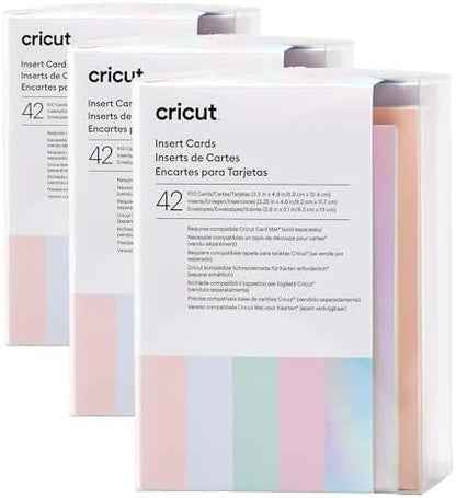 Cricut Insert Cards R10, Create Depth-Filled Birthday Cards, Thank You Cards, Custom Greeting Cards at Home, Compatible with Cricut Joy/Maker/Explore Machines, Princess Sampler (42 ct) (Pack of 3) by Unknown