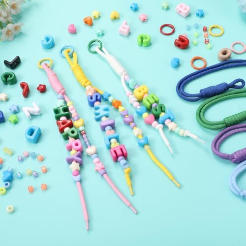 Paracord Acrylic Letter Beads 326 PCS DIY Bag Charms Keychain Making Kit - Image 4