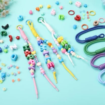 Paracord Acrylic Letter Beads 326 PCS DIY Bag Charms Keychain Making Kit - Image 4