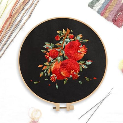 CREAWONDER Canvas Tote Bag Embroidery Kit with Pattern for Beginners, Arts and DIY Embroidery Crafts Kits for Adults, Include Instructions, Embroidery Hoops, Color Threads and Tool - Image 3