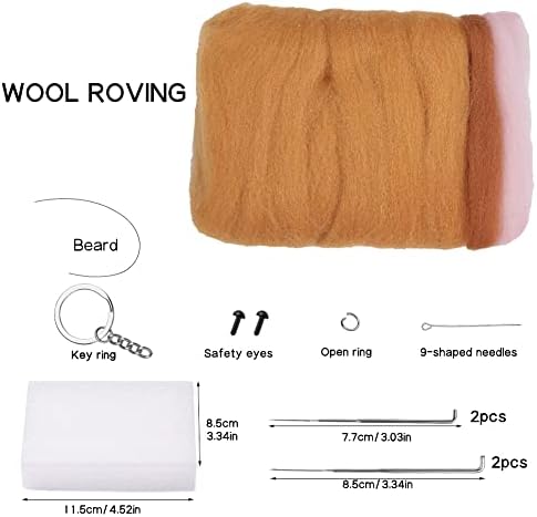 QMNNMA Needle Felting Kit, Garfield Needle Felting Set with Instruction - Image 2